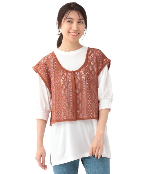 レースベスト×Tシャツセット（アンサンブル）｜チチカカ（チチカカ）