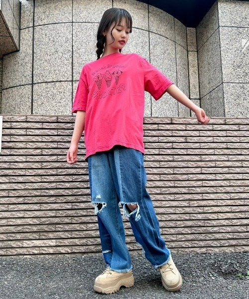 Candy Stripper（キャンディストリッパー）の「MY FAVORITE Tシャツ（Tシャツ/カットソー・レディース・レッド/ライトブルー/ブラック/オフホワイト・2/3/4）」の10枚目の写真