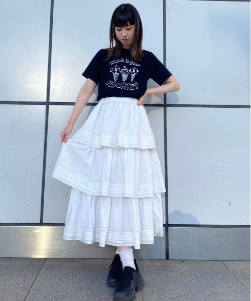 Candy Stripper（キャンディストリッパー）の「MY FAVORITE Tシャツ（Tシャツ/カットソー・レディース・レッド/ライトブルー/ブラック/オフホワイト・2/3/4）」の17枚目の写真