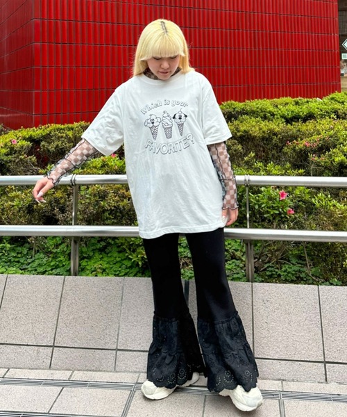 Candy Stripper（キャンディストリッパー）の「MY FAVORITE Tシャツ（Tシャツ/カットソー・レディース・レッド/ライトブルー/ブラック/オフホワイト・2/3/4）」の16枚目の写真