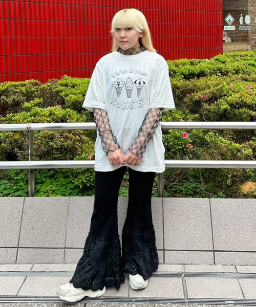 Candy Stripper（キャンディストリッパー）の「MY FAVORITE Tシャツ（Tシャツ/カットソー・レディース・レッド/ライトブルー/ブラック/オフホワイト・2/3/4）」の15枚目の写真