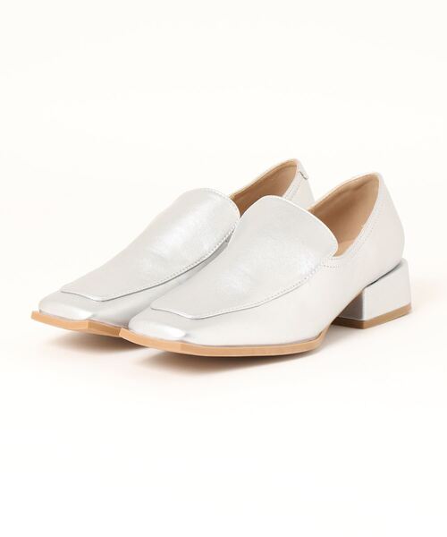 Fabby fabby（ファビィーファビィー）の「スクエアプレーンローファー（ローファー・レディース・ブラック/ベージュ/オフホワイト/ゴールド/シルバー・MEDIUM/LARGE/SMALL）」の4枚目の写真