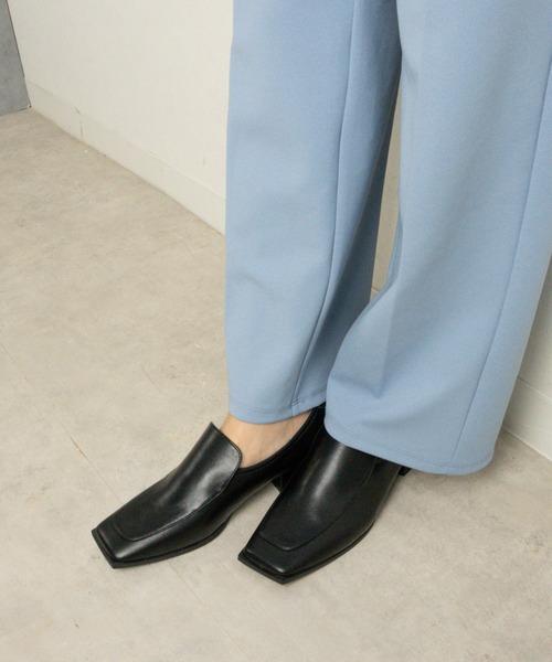 Fabby fabby（ファビィーファビィー）の「スクエアプレーンローファー（ローファー・レディース・ブラック/ベージュ/オフホワイト/ゴールド/シルバー・MEDIUM/LARGE/SMALL）」の18枚目の写真