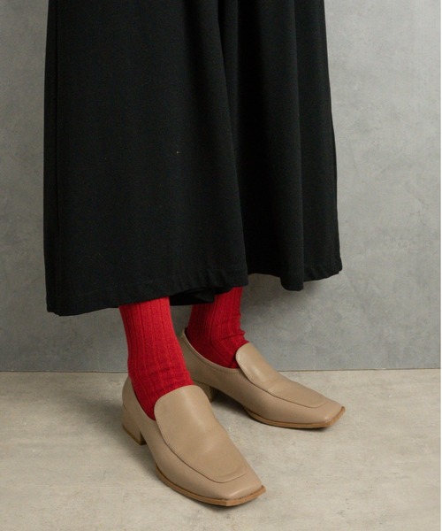 Fabby fabby（ファビィーファビィー）の「スクエアプレーンローファー（ローファー・レディース・ブラック/ベージュ/オフホワイト/ゴールド/シルバー・MEDIUM/LARGE/SMALL）」の10枚目の写真