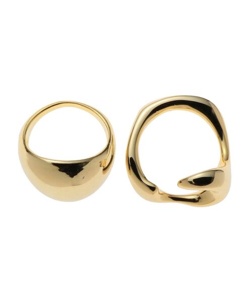 EVRIS（エヴリス）の「WAVE 2PCSリング（リング・レディース・シルバー/ゴールド・FREE）」の8枚目の写真