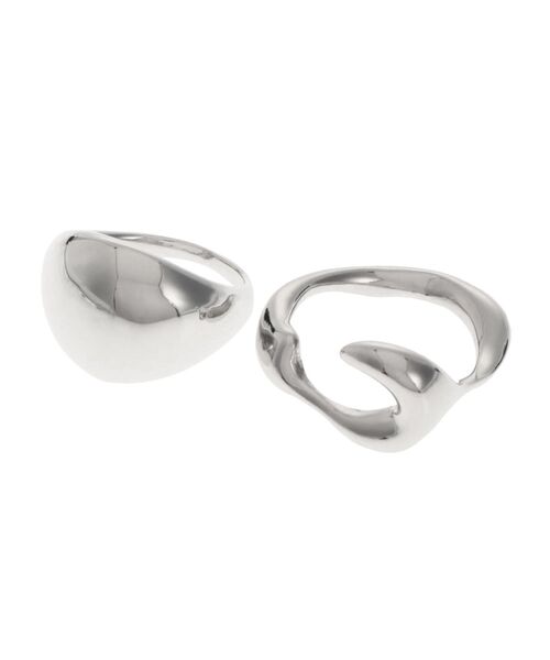 EVRIS（エヴリス）の「WAVE 2PCSリング（リング・レディース・シルバー/ゴールド・FREE）」の9枚目の写真