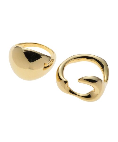 EVRIS（エヴリス）の「WAVE 2PCSリング（リング・レディース・シルバー/ゴールド・FREE）」の10枚目の写真