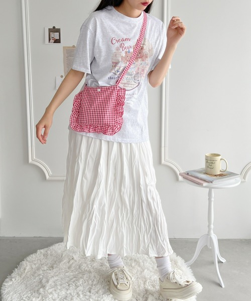 Loueme(ルエム)の「パーティーベアーオーバーTシャツ(Tシャツ/カットソー・レディース・ライトグレー/ピンク・FREE)」の15枚目の写真