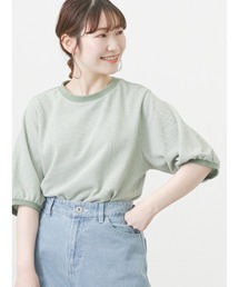 ehka sopo | ジャカードパフスリーブカットソー(Tシャツ/カットソー)