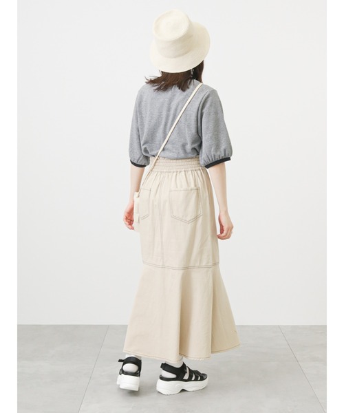 ehka sopo(エヘカソポ)の「ジャカードパフスリーブカットソー(Tシャツ/カットソー・レディース・ブラック/ベージュ/グリーン・フリ-)」の10枚目の写真