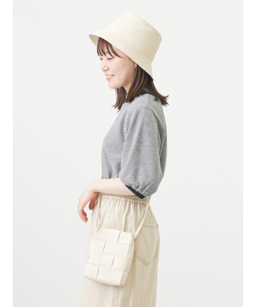 ehka sopo(エヘカソポ)の「ジャカードパフスリーブカットソー(Tシャツ/カットソー・レディース・ブラック/ベージュ/グリーン・フリ-)」の7枚目の写真