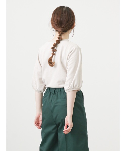 ehka sopo(エヘカソポ)の「ジャカードパフスリーブカットソー(Tシャツ/カットソー・レディース・ブラック/ベージュ/グリーン・フリ-)」の20枚目の写真