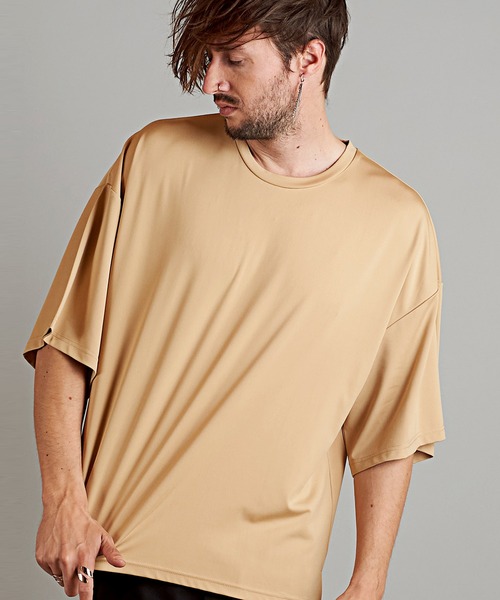 NO ID.(ノーアイディ)の「【NO ID.】Drop Shoulder Drape Big T-Shirt / ドロップ ショルダー ドレープ ビッグ Tシャツ(Tシャツ/カットソー・メンズ・ワイン/ブラック/ライトブルー/ライトグレー/ダークグレー/ブルー/ベージュ/イエロー/ホワイト/グリーン・ONE SIZE)」の6枚目の写真