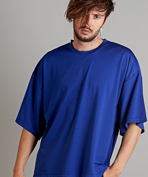 NO ID.(ノーアイディ)の「【NO ID.】Drop Shoulder Drape Big T-Shirt / ドロップ ショルダー ドレープ ビッグ Tシャツ(Tシャツ/カットソー・メンズ・ワイン/ブラック/ライトブルー/ライトグレー/ダークグレー/ブルー/ベージュ/イエロー/ホワイト/グリーン・ONE SIZE)」の8枚目の写真