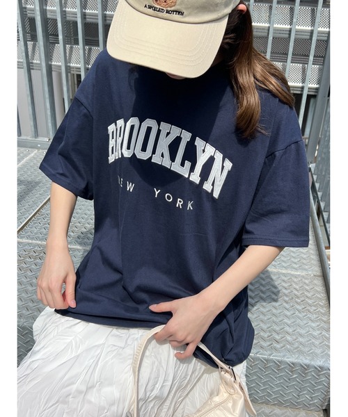 WC(ダブル シー)の「BROOKLYNビッグT(Tシャツ/カットソー・レディース・ホワイト/ネイビー/グレー・FREE)」の3枚目の写真