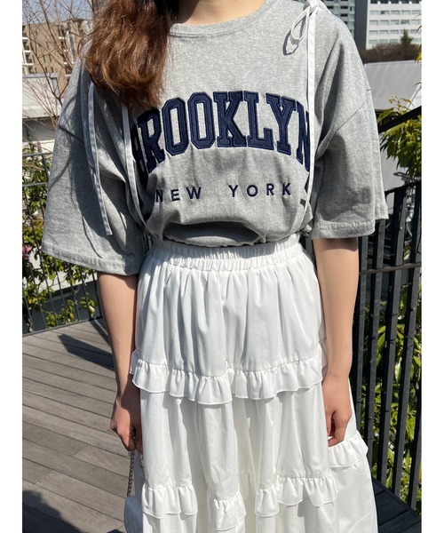 WC(ダブル シー)の「BROOKLYNビッグT(Tシャツ/カットソー・レディース・ホワイト/ネイビー/グレー・FREE)」の2枚目の写真