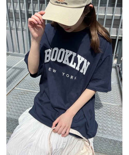 WC(ダブル シー)の「BROOKLYNビッグT(Tシャツ/カットソー・レディース・ホワイト/ネイビー/グレー・FREE)」の10枚目の写真