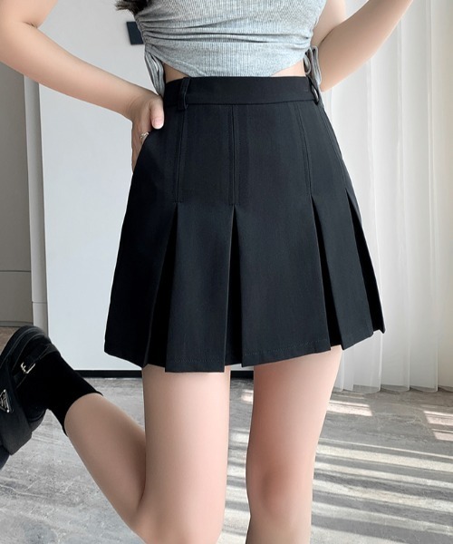 Vipoa(ヴィポア)の「タイトプリーツミニスカート(スカート・レディース・ブラック/ベージュ/グレー・SMALL/MEDIUM)」の10枚目の写真