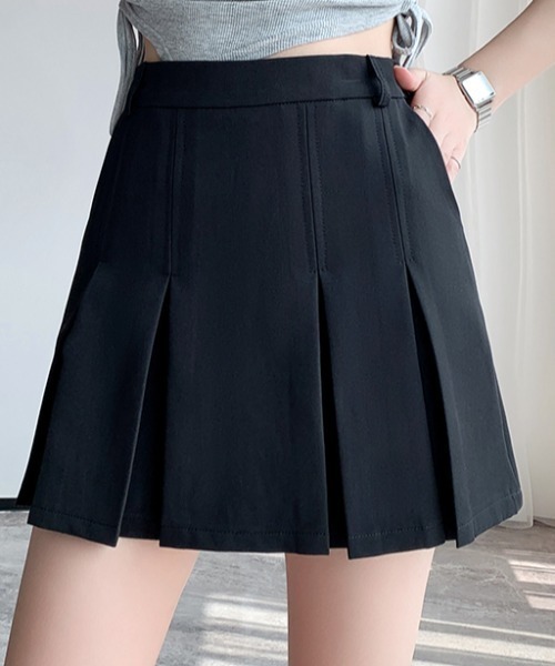 Vipoa(ヴィポア)の「タイトプリーツミニスカート(スカート・レディース・ブラック/ベージュ/グレー・SMALL/MEDIUM)」の11枚目の写真