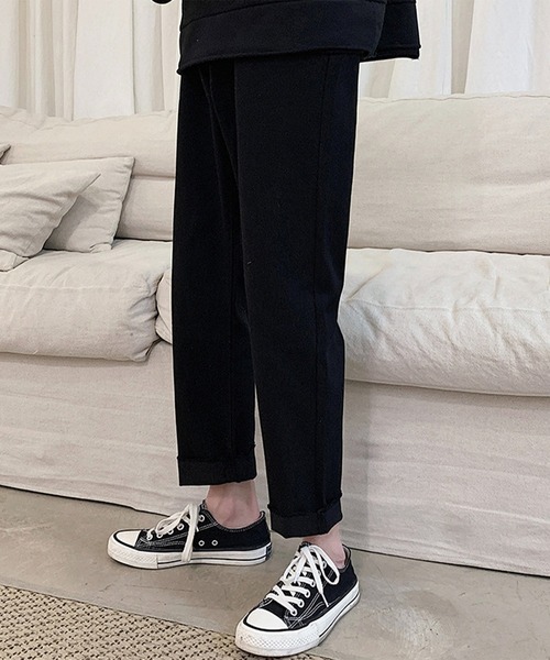 BASQUE magenta(バスクマゼンタ)の「カットオフルーズストレートデニムパンツ(デニムパンツ・メンズ・ブラック/ブルー・XL/M/L)」の4枚目の写真