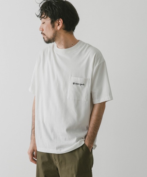 Snow Peak(スノーピーク)の「『別注』snow peak apparel×DOORS 20th PocketLogoTee(Tシャツ/カットソー・メンズ・ベージュ/グレー/ホワイト/ブラック・MEDIUM/LARGE)」の7枚目の写真
