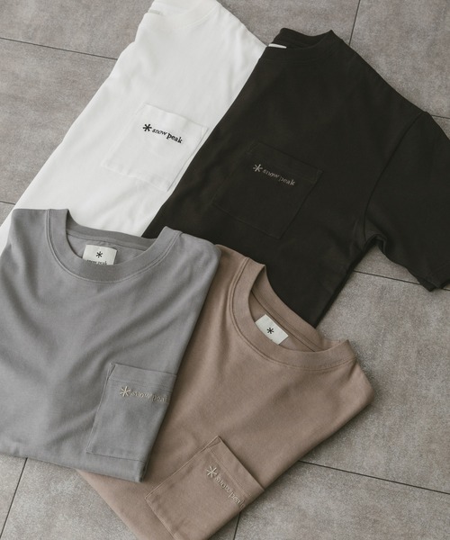 Snow Peak(スノーピーク)の「『別注』snow peak apparel×DOORS 20th PocketLogoTee(Tシャツ/カットソー・メンズ・ベージュ/グレー/ホワイト/ブラック・MEDIUM/LARGE)」の15枚目の写真
