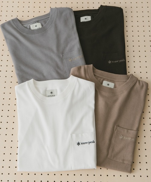 Snow Peak(スノーピーク)の「『別注』snow peak apparel×DOORS 20th PocketLogoTee(Tシャツ/カットソー・メンズ・ベージュ/グレー/ホワイト/ブラック・MEDIUM/LARGE)」の20枚目の写真