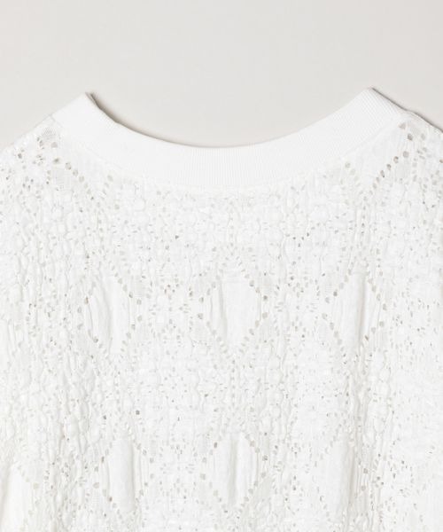 JEANASIS（ジーナシス）の「レースジャガードBIG SS TEE/907232（Tシャツ/カットソー・レディース・ブラック/ホワイト/ブルー系その他/ボルドー/チャコールグレー・FREE）」の8枚目の写真