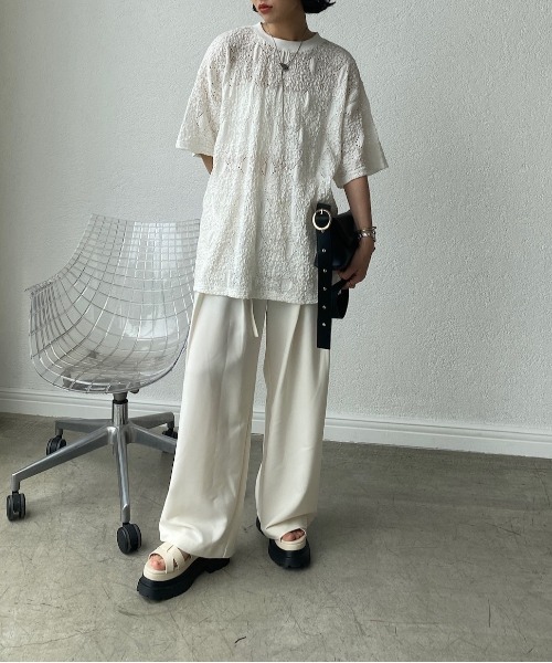 JEANASIS（ジーナシス）の「レースジャガードBIG SS TEE/907232
