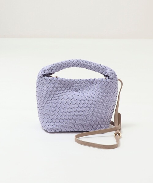 NOLLEY’S（ノーリーズ）の「メッシュワンハンドルバッグ（ショルダーバッグ・レディース・ラベンダー/ブラック/オフホワイト/ベージュ・FREE）」の4枚目の写真