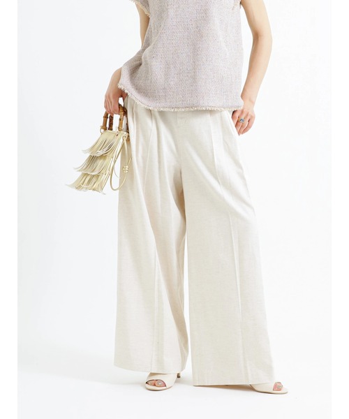 Te chichi CLASSIC（テチチクラシック）の「ハイウエストワイドパンツ（その他パンツ・レディース・ネイビー/キナリ・F）」の16枚目の写真