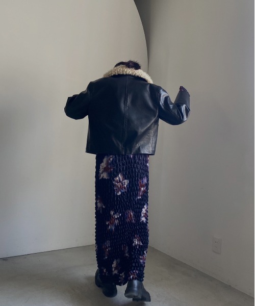 Ameri（アメリ）の「2WAY COMPACT SYNTHETIC LEATHER JACKET