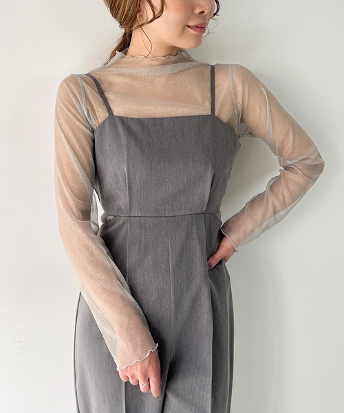 JUNOAH（ジュノア）の「ラメシアーチュールトップス（シャツ/ブラウス