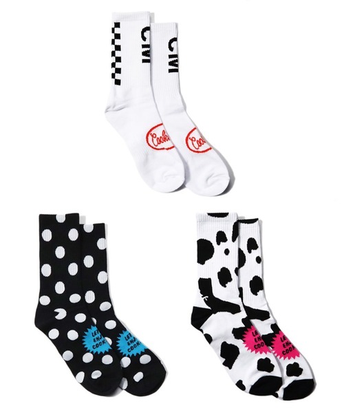 COOKMAN(クックマン)の「Cookman クックマン ソックス Rib Crew Socks ソックス 3枚セット(ソックス/靴下・メンズ・マルチ・FREE)」の1枚目の写真