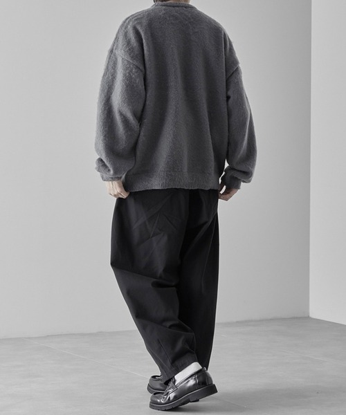 ニット セーター crew neck shaggy knit /クルーネックシャギー ニット レディース RUUBON】 crew neck shaggy knit / クルーネック シャギーニット