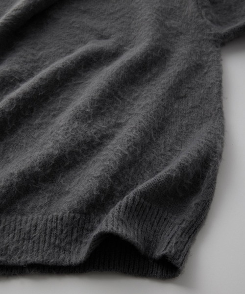 RUUBON(ルーボン)の「【RUUBON】 crew neck shaggy knit / クルーネック シャギーニット(ニット/セーター・メンズ・モスグリーン/ダークグレー/ライトグレー・L/S/M)」の19枚目の写真