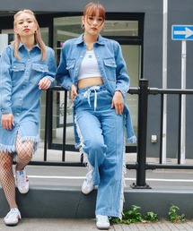 デニム・ジーパン ADIDAS DENIM FRAYED JEAN 4FK1356 adidas(アディダス)の「adidas DENIM FRAY JEAN / アディダス