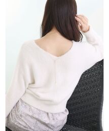 MERCURYDUO | ミニシャギーネックレス付ニット(ニット/セーター)