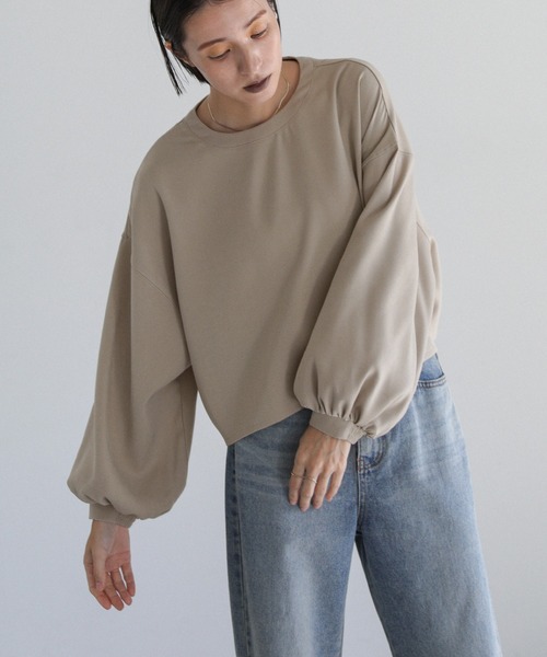 select MOCA（セレクトモカ）の「2wayボリュームショートトップス（シャツ/ブラウス・レディース・ブラック/グレイッシュベージュ/カーキオリーブ・FREE）」の12枚目の写真