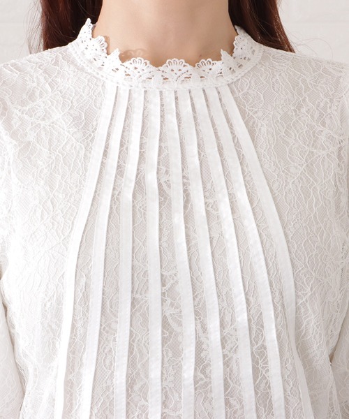 Lace Ladies（レースレディース）の「総レースバルーンスリーブフリルカラーブラウス（シャツ/ブラウス・レディース・ホワイト・M/XL）」の4枚目の写真