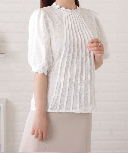 Lace Ladies（レースレディース）の「総レースバルーンスリーブフリルカラーブラウス（シャツ/ブラウス・レディース・ホワイト・M/XL）」の9枚目の写真