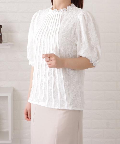 Lace Ladies（レースレディース）の「総レースバルーンスリーブフリルカラーブラウス（シャツ/ブラウス・レディース・ホワイト・M/XL）」の10枚目の写真