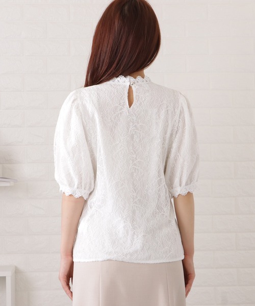 Lace Ladies（レースレディース）の「総レースバルーンスリーブフリルカラーブラウス（シャツ/ブラウス・レディース・ホワイト・M/XL）」の12枚目の写真