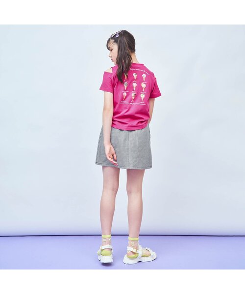 algy（アルジー）の「接触冷感アイスメニューTシャツ（Tシャツ/カットソー・キッズ・ピンク/オフホワイト/チャコール/サックスブルー・X-SMALL/XXX-SMALL/SMALL/XX-SMALL/MEDIUM）」の18枚目の写真