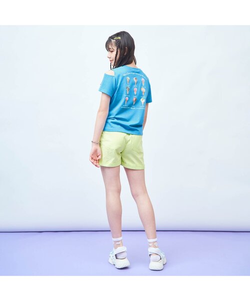 algy（アルジー）の「接触冷感アイスメニューTシャツ（Tシャツ/カットソー・キッズ・ピンク/オフホワイト/チャコール/サックスブルー・X-SMALL/XXX-SMALL/SMALL/XX-SMALL/MEDIUM）」の7枚目の写真