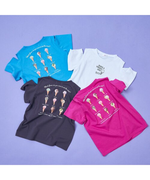 セール】接触冷感アイスメニューTシャツ（Tシャツ/カットソー）｜algy