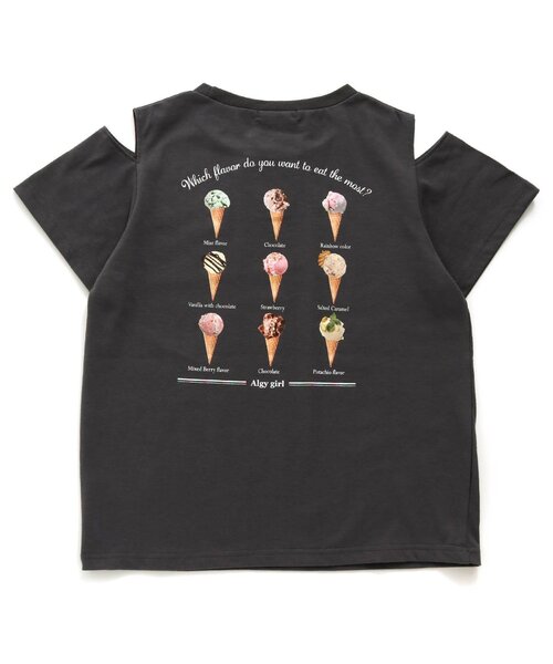 algy（アルジー）の「接触冷感アイスメニューTシャツ（Tシャツ/カットソー・キッズ・ピンク/オフホワイト/チャコール/サックスブルー・X-SMALL/XXX-SMALL/SMALL/XX-SMALL/MEDIUM）」の22枚目の写真