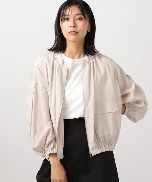 セール】【WEB限定】リネンスラブブルゾン（ブルゾン
