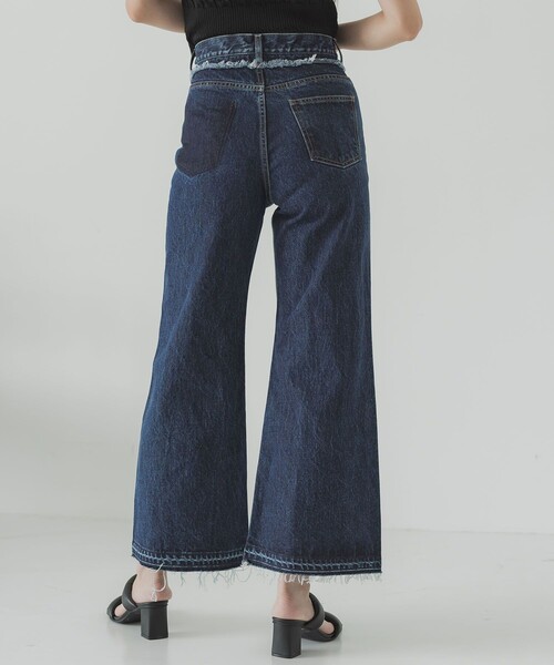 UNITED TOKYO（ユナイテッドトウキョウ）の「バイカラーデニムパンツ（デニムパンツ・レディース・ブラック/インディゴブルー・1/2）」の12枚目の写真