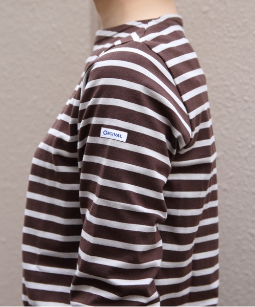 ORCIVAL（オーシバル）の「ORCIVAL/オーシバル　ロングスリーブ　40/2 JERSEY LONGSLEEVE C0137 BFJ（Tシャツ/カットソー・レディース・ブラック/ナチュラル/ホワイト/ワインレッド/ネイビー/ラベンダー/オリーブ/オートミール/チャコール/ベージュ/ダークブラウン/ダークネイビー・1/2）」の14枚目の写真